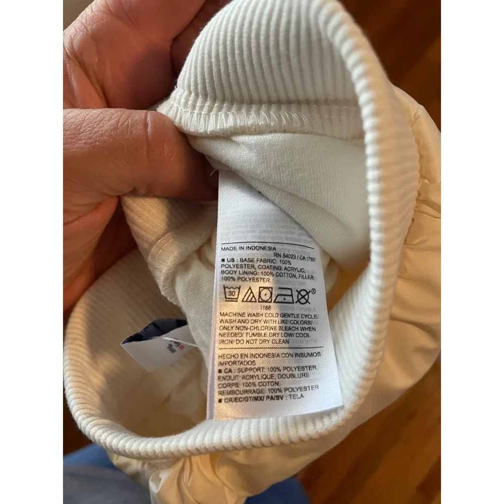 Old Navy Baby Puffer Pants Off‎ White Cream Quilted Snow Pants 3-6M NWT